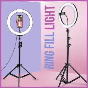 10 inch Ring Light Tripod Stand Studio set with stand 7 Feet Long 200 Cm